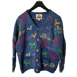 Amano Wool Sweater Cardigan Bolivia